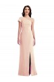 Buy Long Nude Cap Sleeves Trumpet Formal Dress