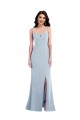 Buy Long Light Sky Blue Sleeveless Trumpet Front Slit Formal Dress