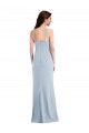 Buy Long Light Sky Blue Sleeveless Trumpet Front Slit Formal Dress
