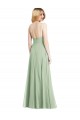 Buy Long Sage Sleeveless Trumpet Low Back Formal Dress