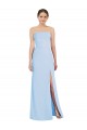 Buy Long Light Sky Blue Sleeveless Trumpet Low Back Black Tie Formal Dress