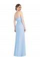 Buy Long Light Sky Blue Sleeveless Trumpet Low Back Black Tie Formal Dress