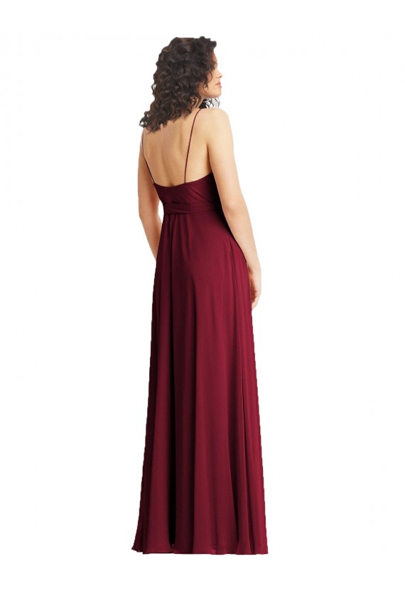 Buy Long Smoke Green Sleeveless Trumpet Formal Dress