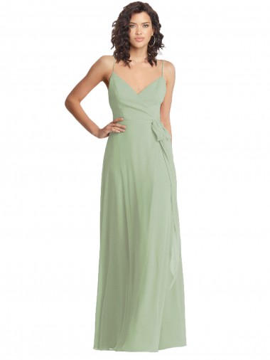 Buy Long Smoke Green Sleeveless Trumpet Formal Dress