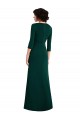 Buy Long Dark Green Long Sleeves Trumpet V-Back Formal Dress