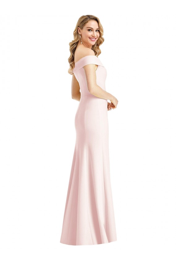 Buy Long Pink Sleeveless Trumpet Formal Dress